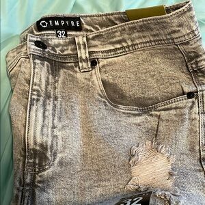 Empyre Gray Skinny Distressed Jeans